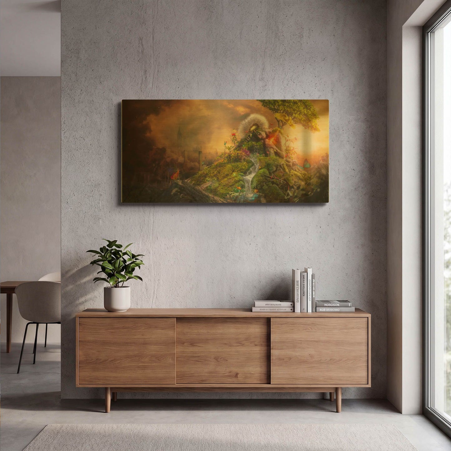 'Lungs' By Mario Sanchez Nevado Gold Metal Wall Art