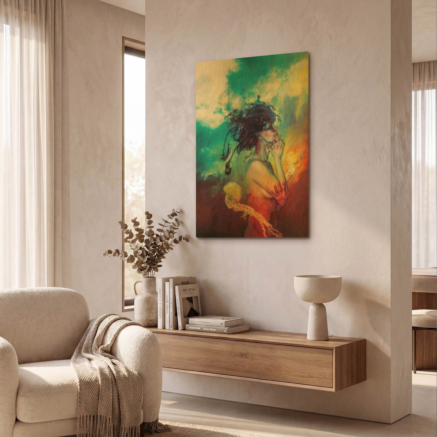 'Medea' By Mario Sanchez Nevado Gold Metal Wall Art