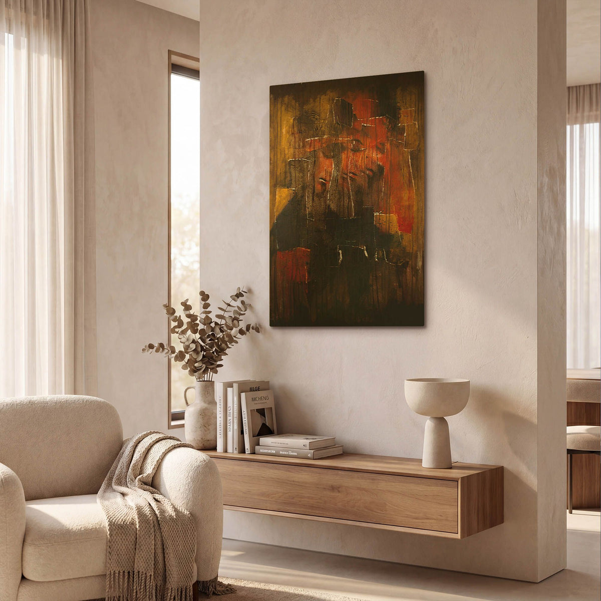 'Test for Deconstruction IV' By Mario Sanchez Nevado Gold Metal Wall Art
