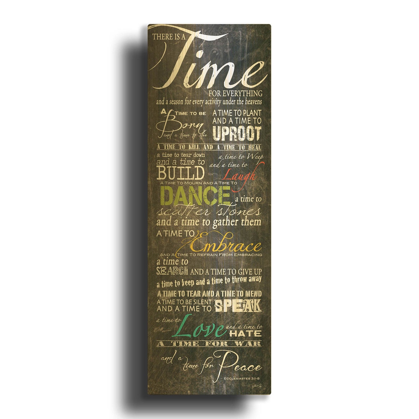 'Time for Everything' By Marla Rae Gold Metal Wall Art