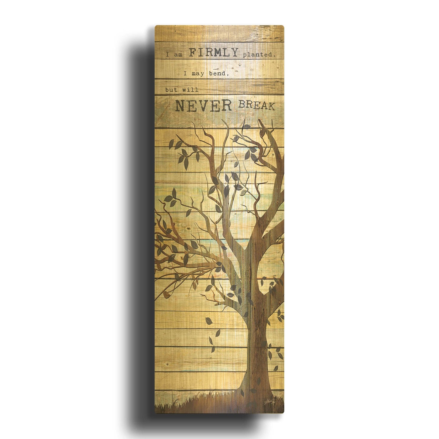 'I Am Firmly Planted' By Marla Rae Gold Metal Wall Art
