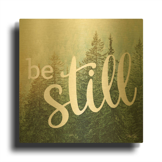 'Be Still' By Marla Rae Gold Metal Wall Art