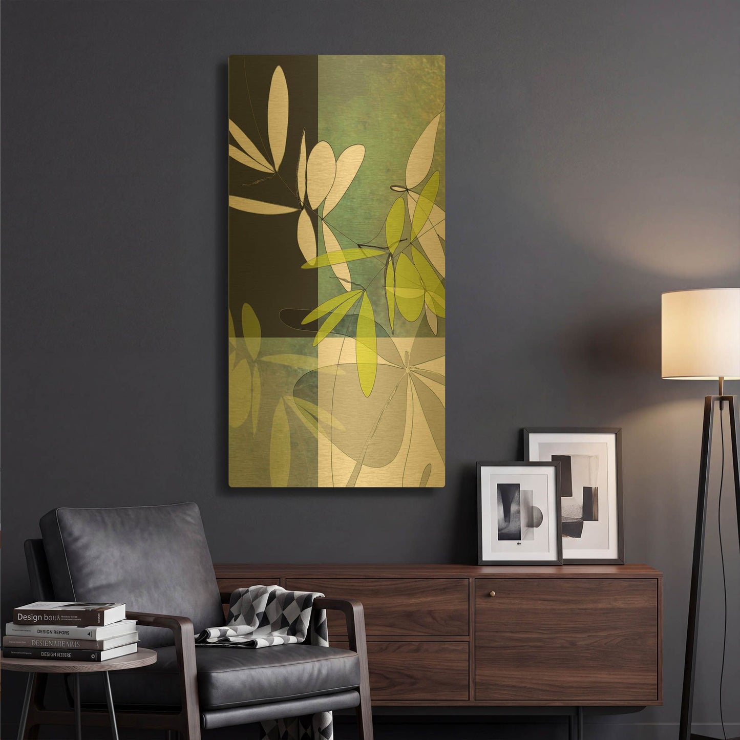 'Dusk' By Jan Weiss Gold Metal Wall Art
