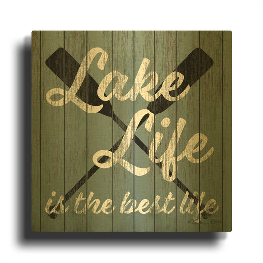 'Lake Life' By Susan Ball Gold Metal Wall Art