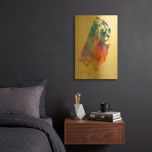 'Sunny Leo' By Robert Farkas Gold Metal Wall Art