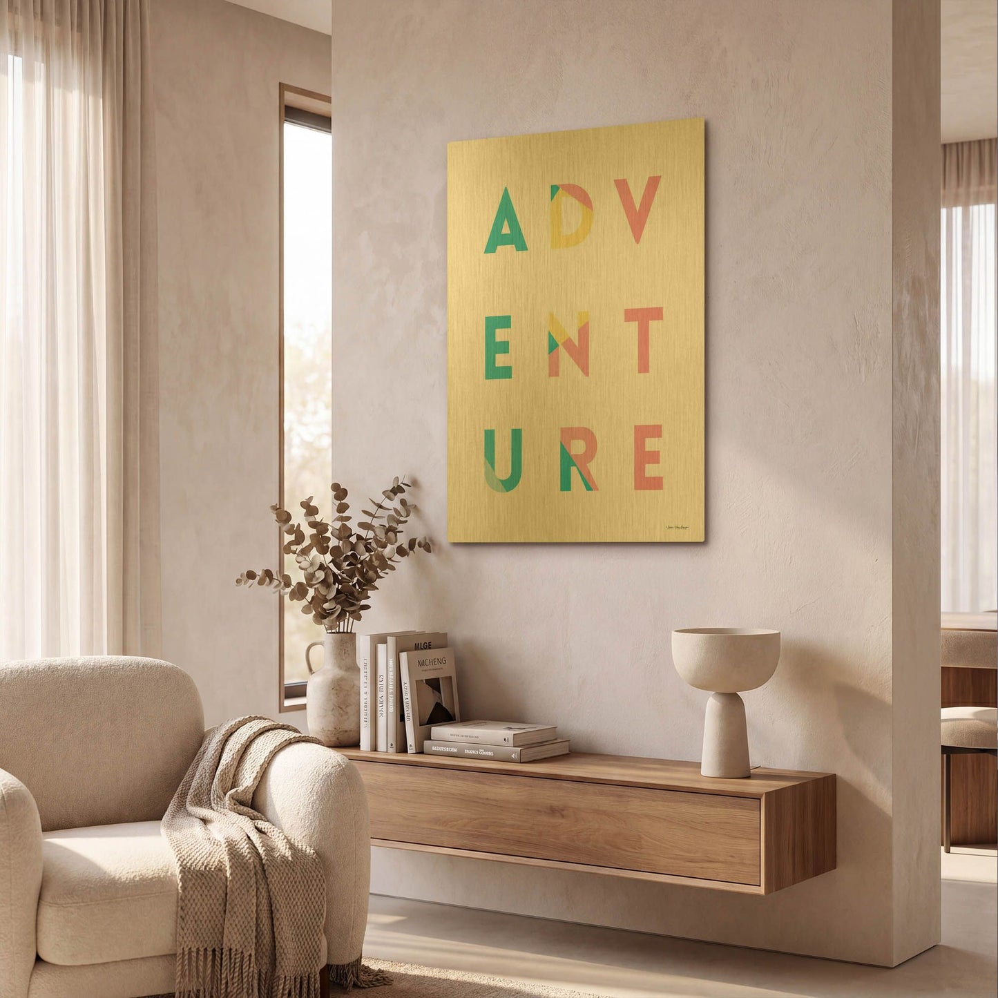 'Adventure in Colors' By Seven Trees Design Gold Metal Wall Art