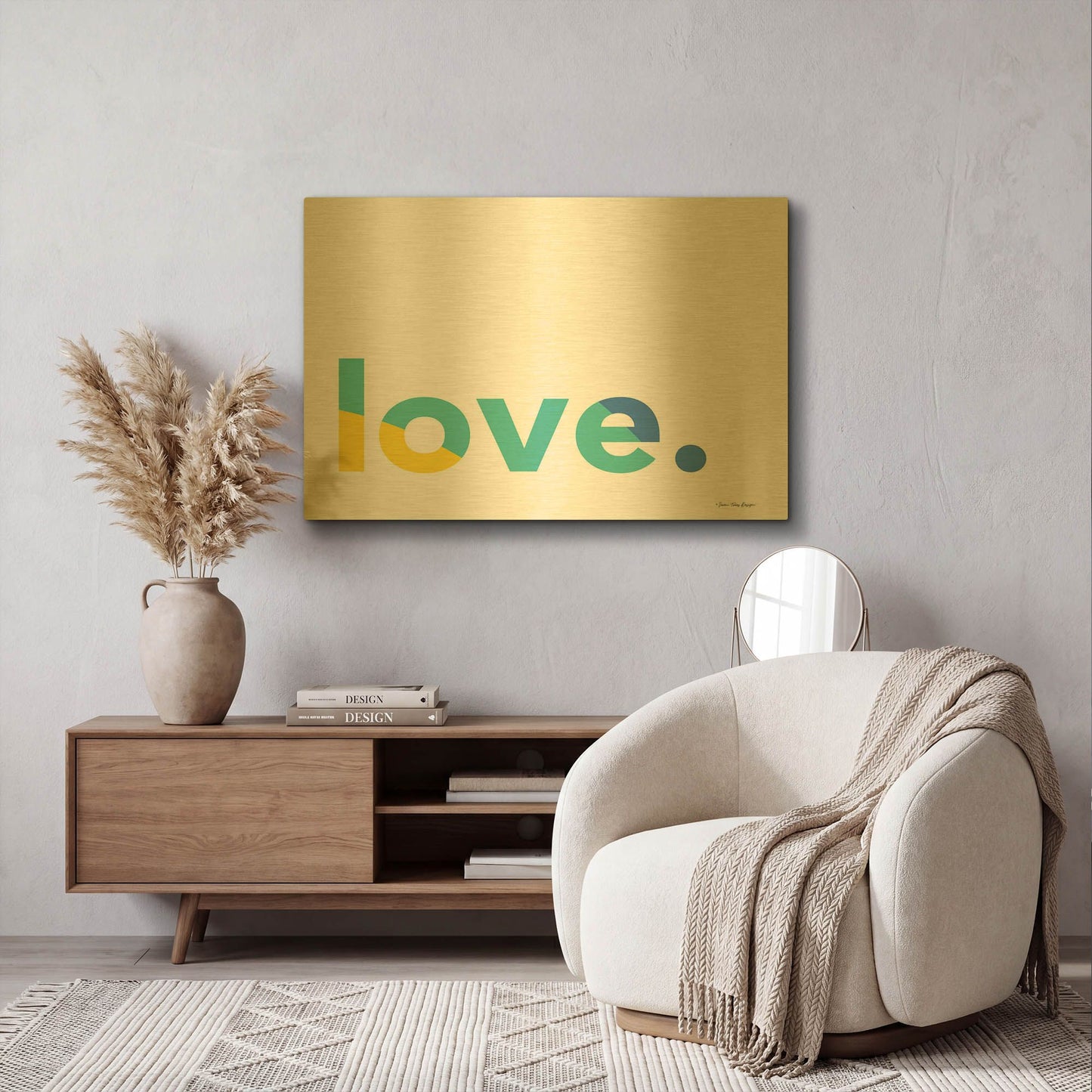 'Love' By Seven Trees Design Gold Metal Wall Art