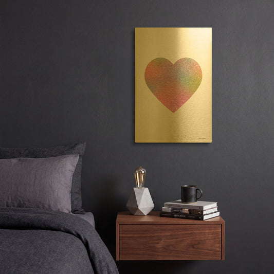 'Happy Heart I' By Seven Trees Design Gold Metal Wall Art