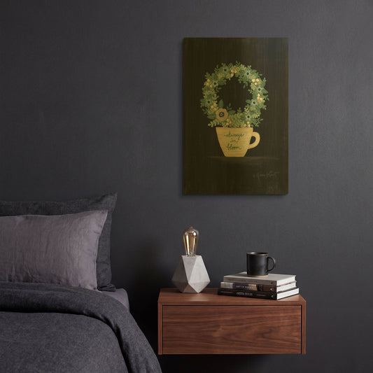 'Always in Bloom' By Annie LaPoint Gold Metal Wall Art