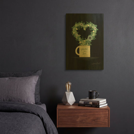 'Planted in Love' By Annie LaPoint Gold Metal Wall Art