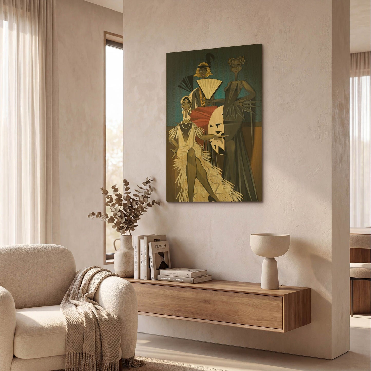 'Harlem Nights' By Jaleel Campbell Gold Metal Wall Art