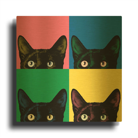 'Curiosity Pop' By Jon Bertelli Gold Metal Wall Art