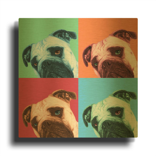 'Que Pasa Pop' By Jon Bertelli Gold Metal Wall Art