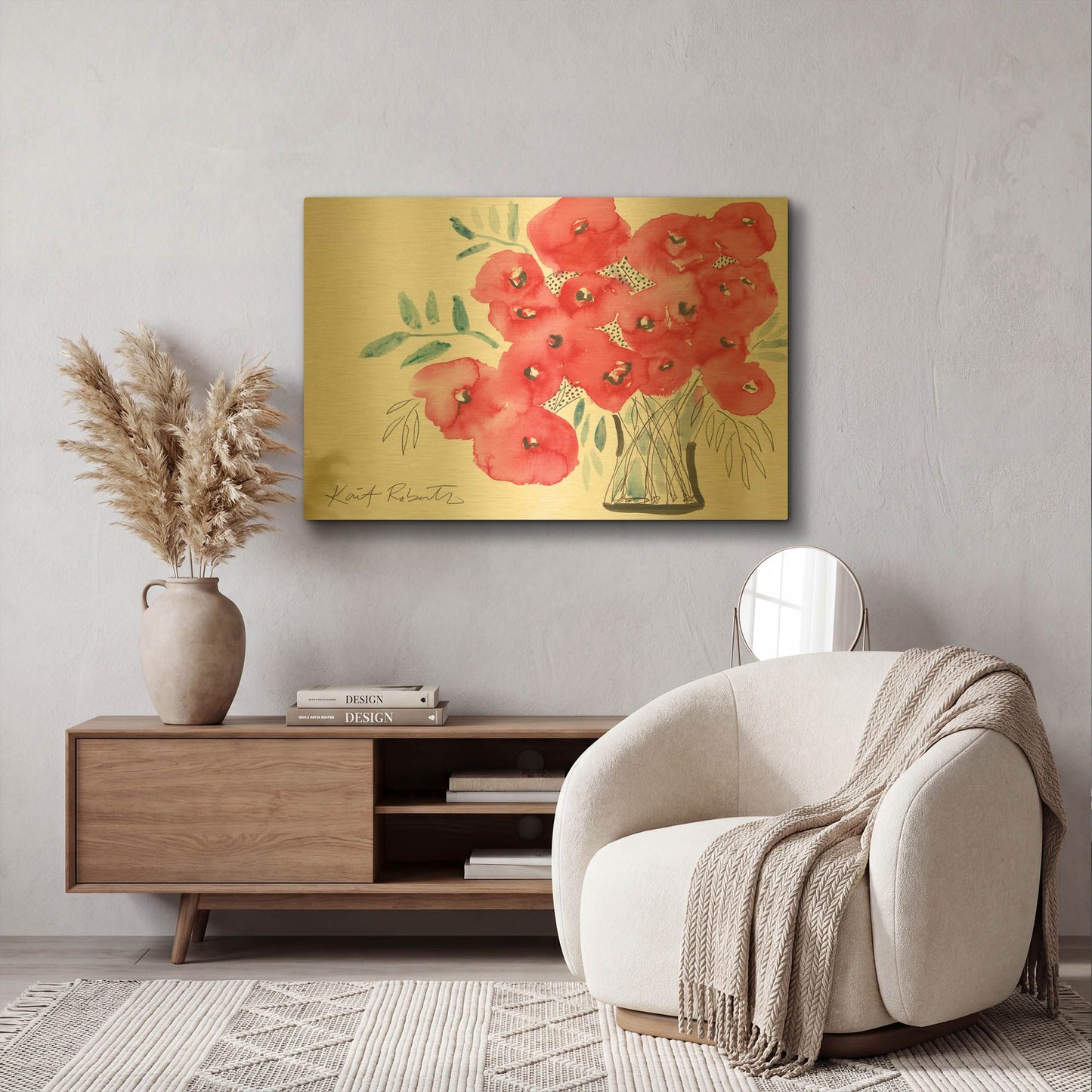 'Delighted in the Light' By Kait Roberts Gold Metal Wall Art