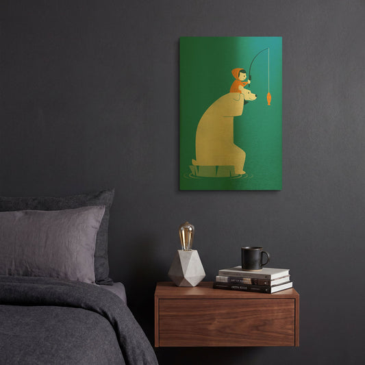 'Dinner for Two' By Jay Fleck Gold Metal Wall Art