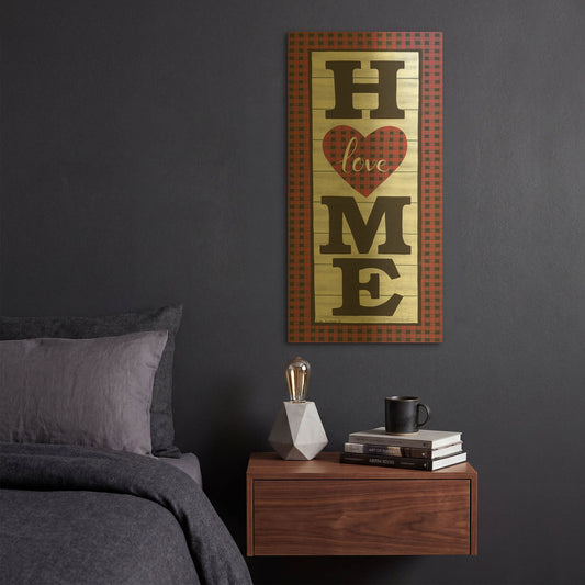 'Love Home' By Lisa Kennedy Gold Metal Wall Art