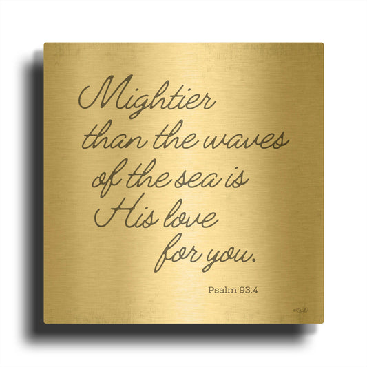 'Mightier than the Waves' By Kate Sherrill Gold Metal Wall Art