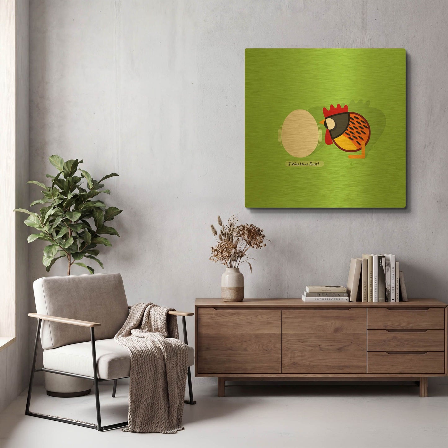 'Here First' By Chuck Wimmer Gold Metal Wall Art