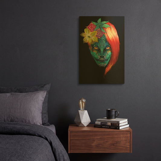'Day of the Dead 2' By Michael Stewart Gold Metal Wall Art