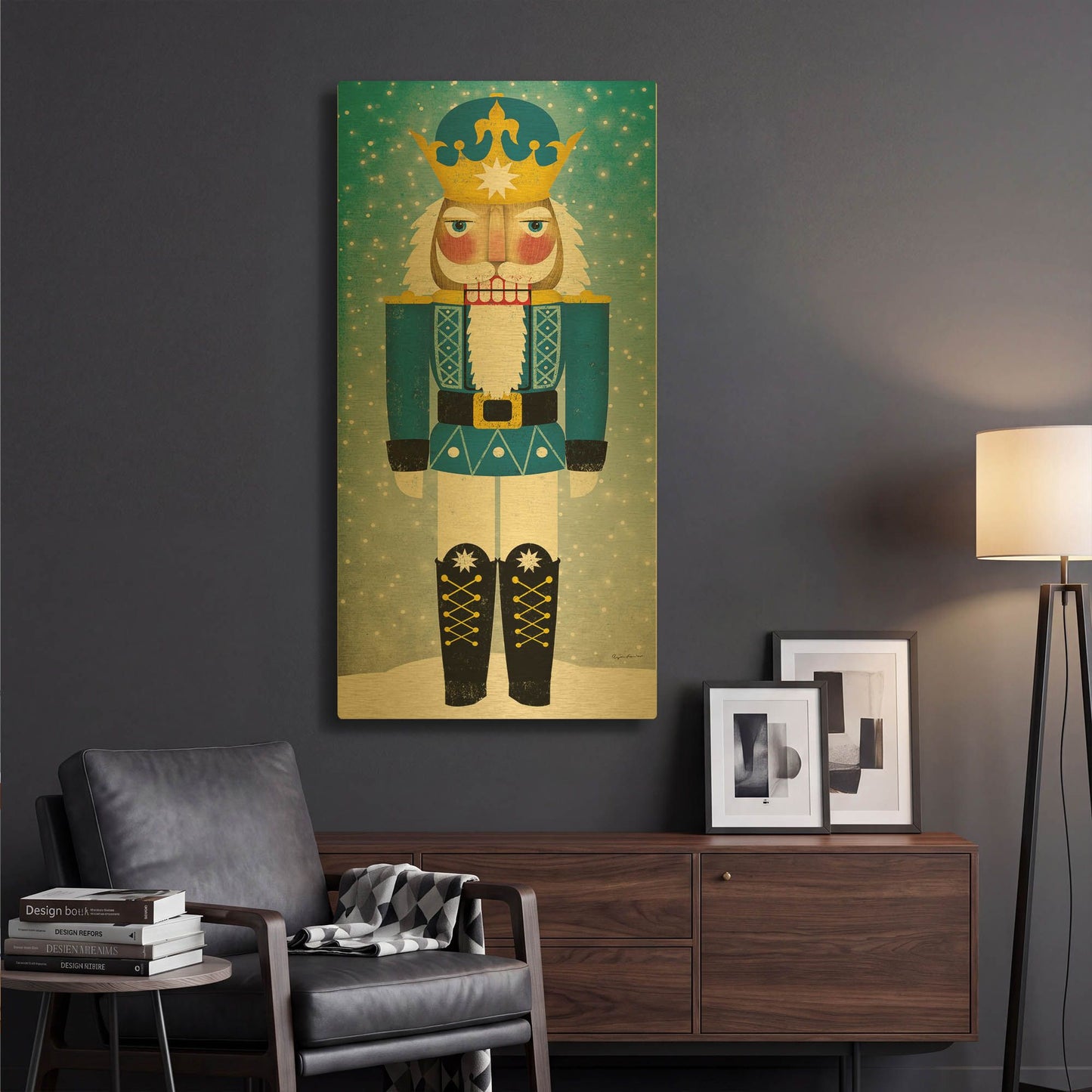 'Nutcracker Bright III' By Ryan Fowler Gold Metal Wall Art
