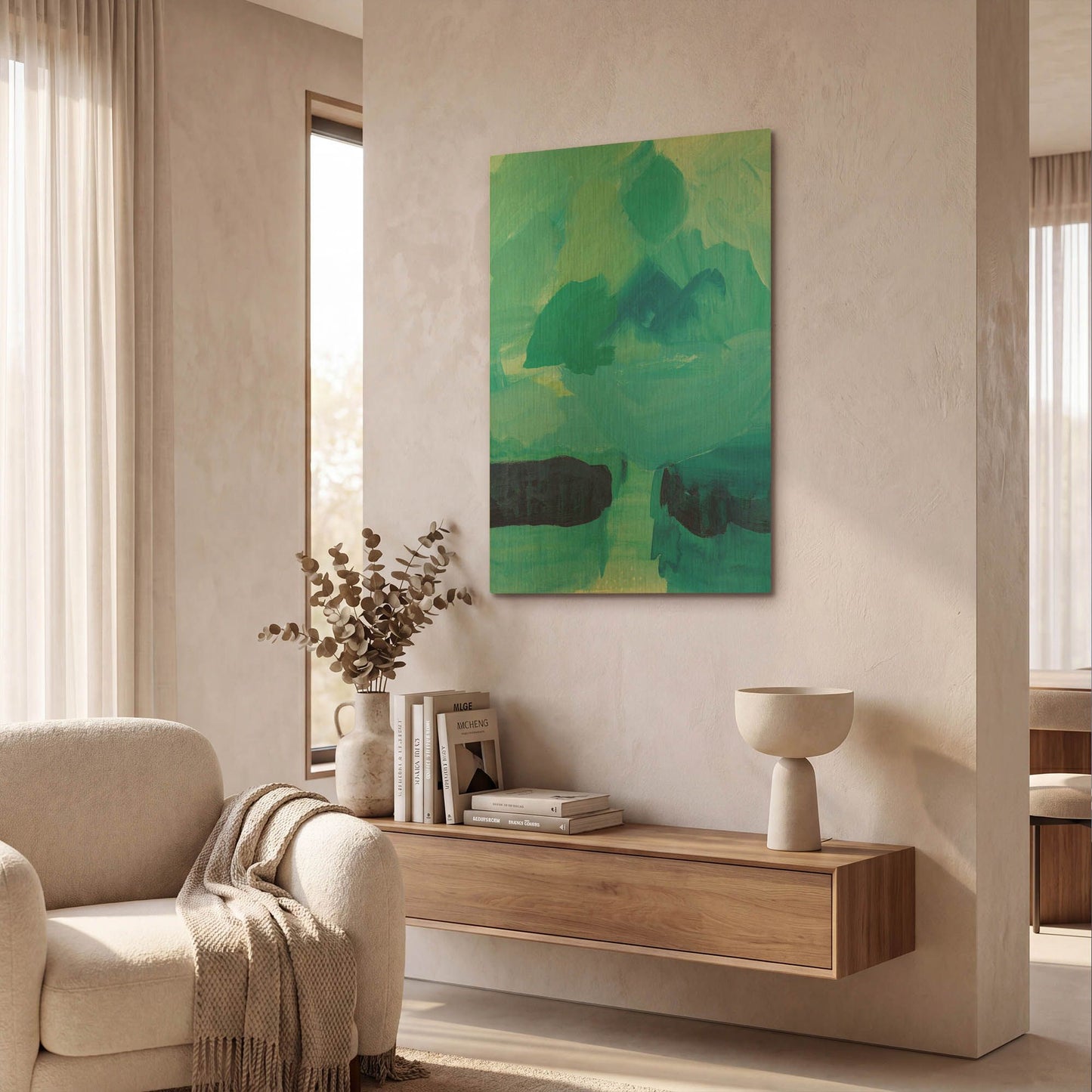 'Seascape I' By Lynn Mack Gold Metal Wall Art