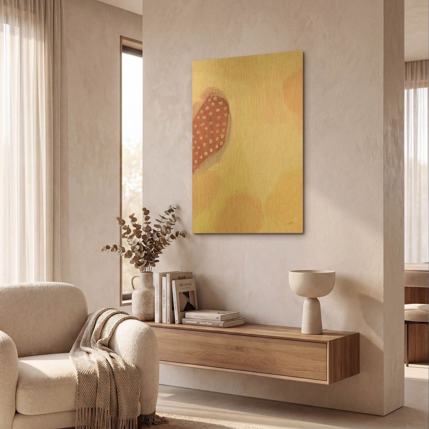 'Terracotta Clay' By Lynn Mack Gold Metal Wall Art