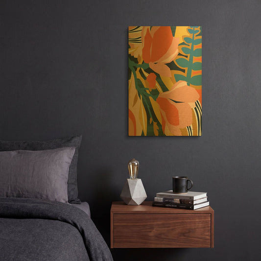 'Blossoming' By Megan Gallagher Gold Metal Wall Art