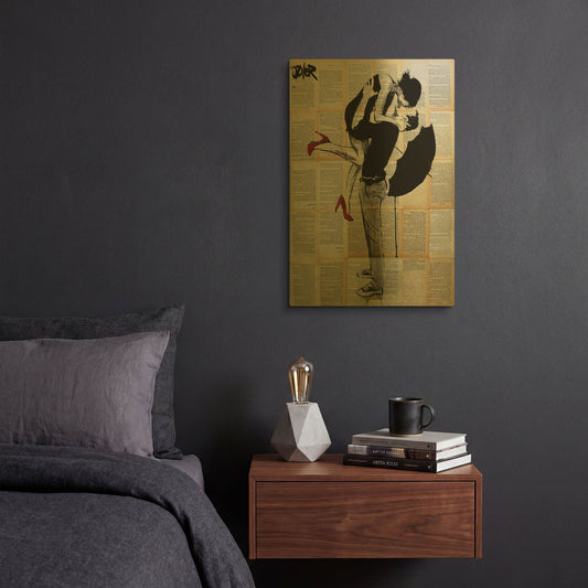 'Always Again' By Loui Jover Gold Metal Wall Art