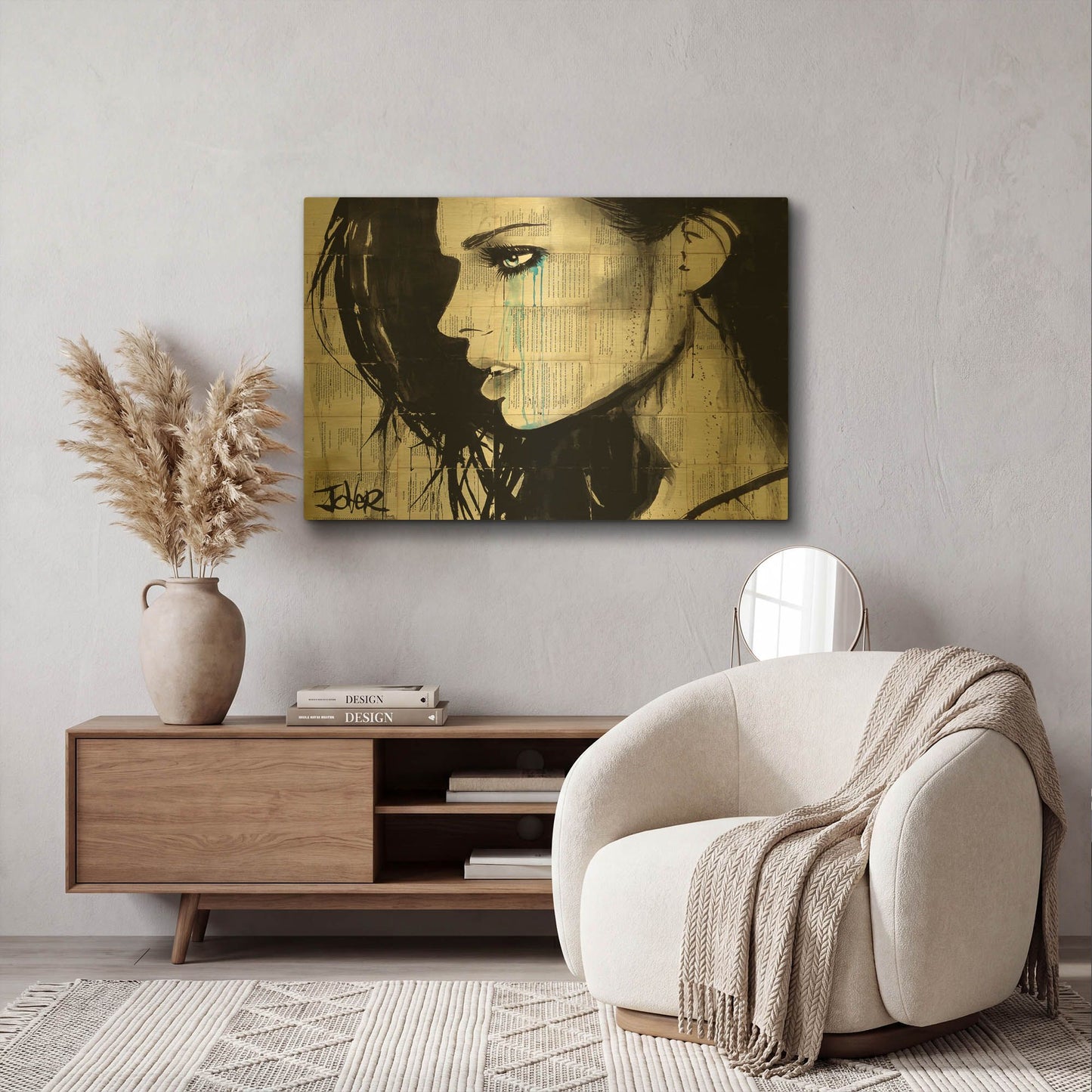 'Bright Ecstasy' By Loui Jover Gold Metal Wall Art