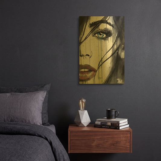 'It Happens' By Loui Jover Gold Metal Wall Art
