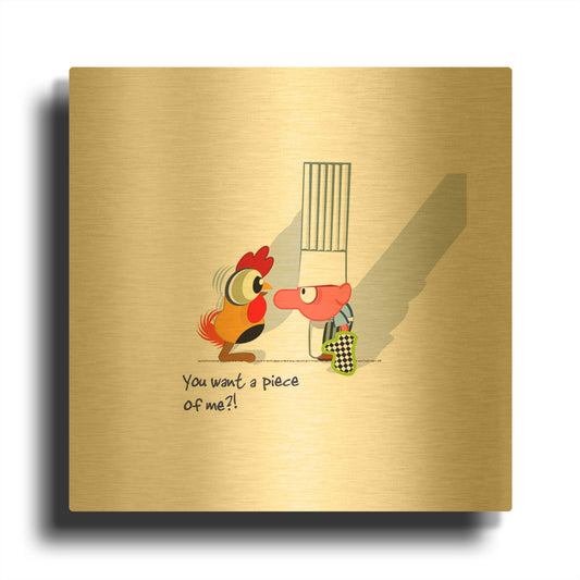 'Piece of ME' By Chuck Wimmer Gold Metal Wall Art