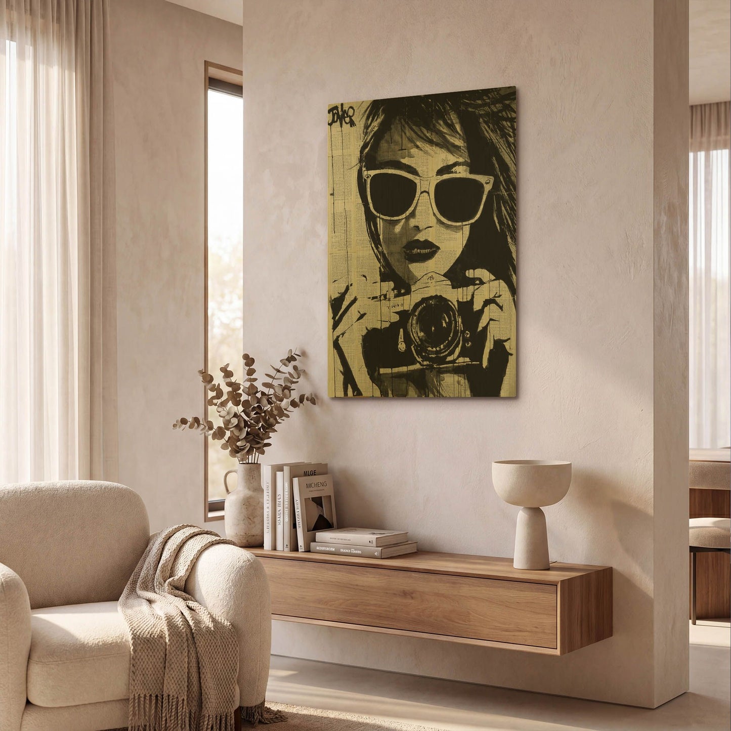 'Shoot' By Loui Jover Gold Metal Wall Art
