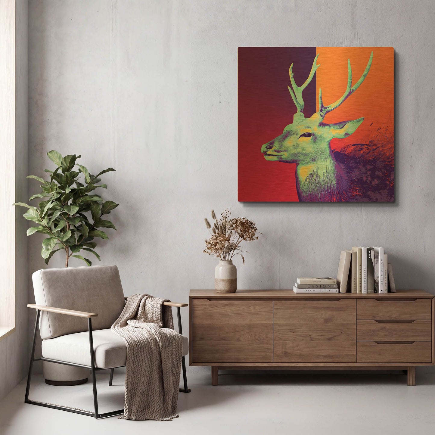'A Deer' By LUXE Gold Metal Wall Art