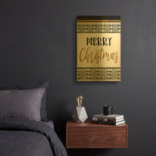 'Merry Little Christmas II' By Cindy Jacobs Gold Metal Wall Art