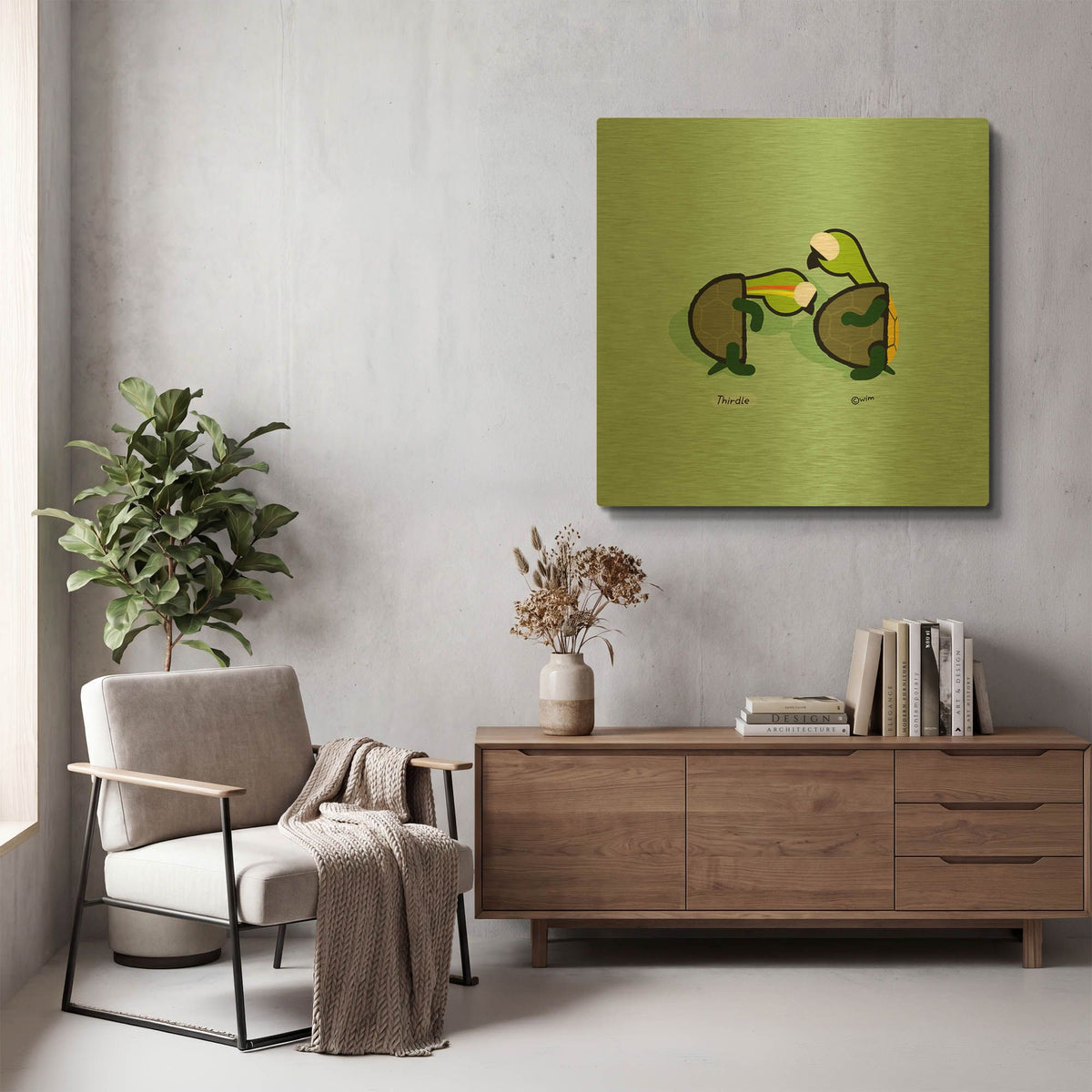 'Thirdle' By Chuck Wimmer Gold Metal Wall Art