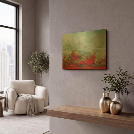 'Flowerlove' By Samedin Asllani Gold Metal Wall Art
