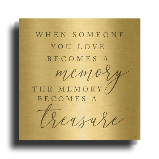 'Treasured Memory' By Lux + Me Gold Metal Wall Art