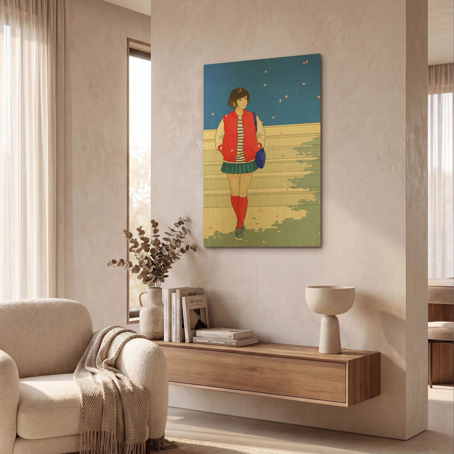 'Dance in the Wind' By Sai Tamiya Gold Metal Wall Art