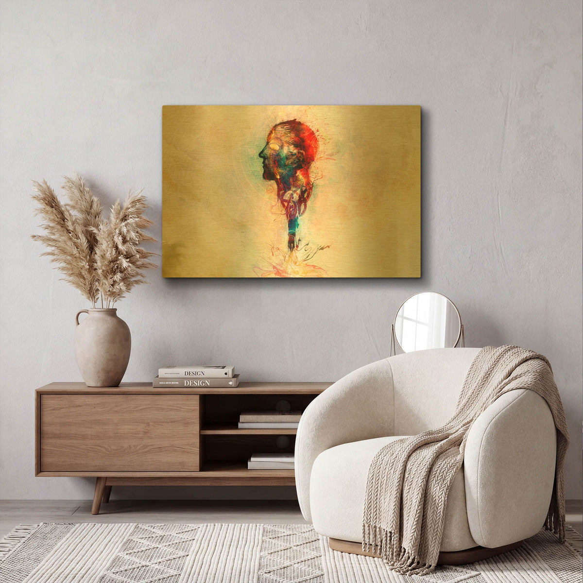'Leader' By Mario Sanchez Nevado Gold Metal Wall Art