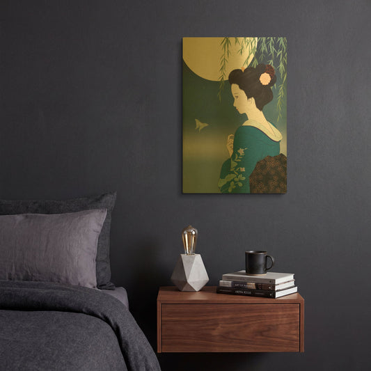'Fumitsuki' By Sai Tamiya Gold Metal Wall Art