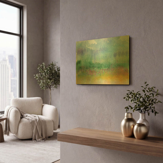 'Color Fields' By Linda Woods Gold Metal Wall Art