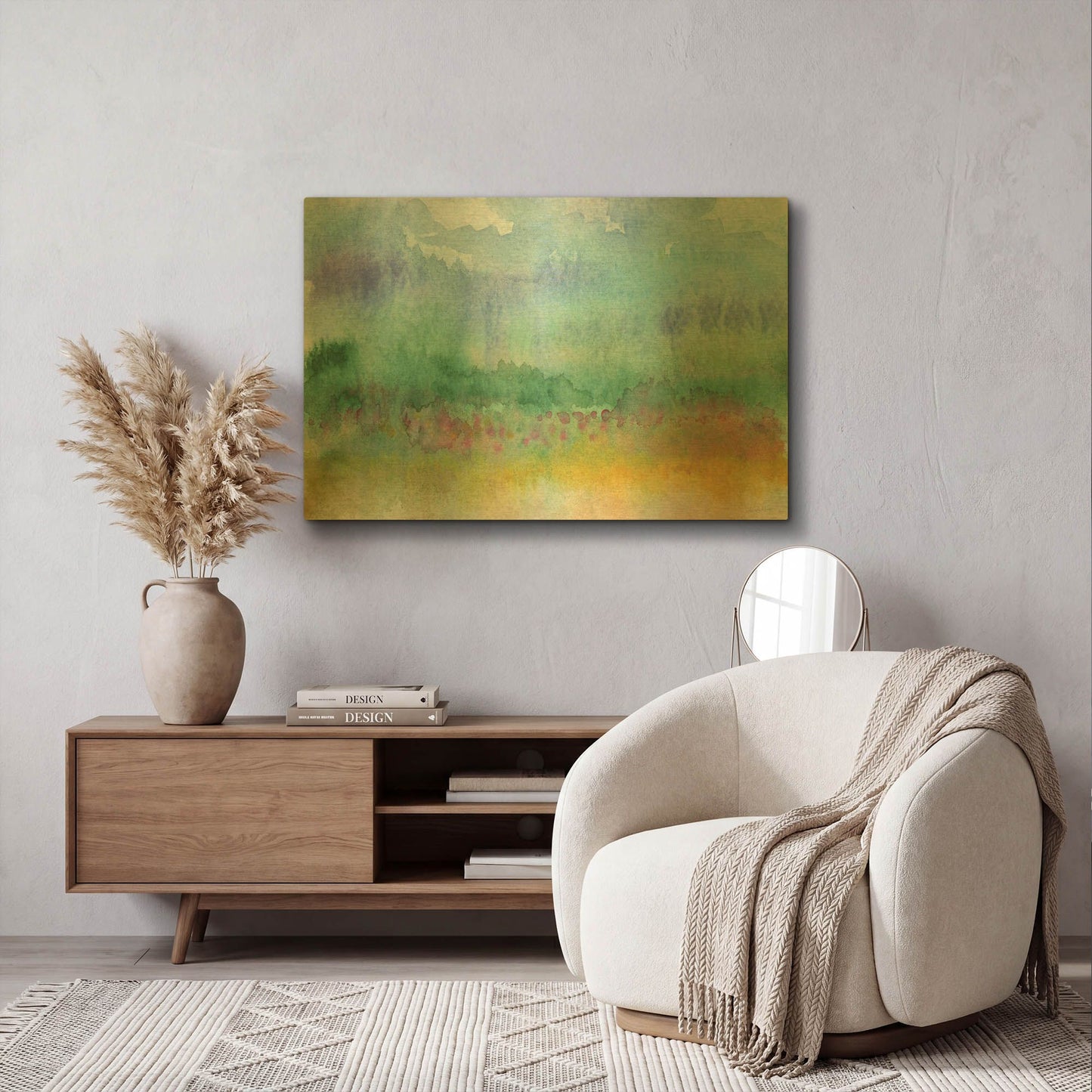 'Color Fields' By Linda Woods Gold Metal Wall Art