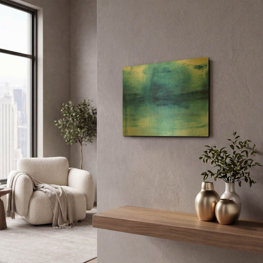 'Wash Away' By Linda Woods Gold Metal Wall Art