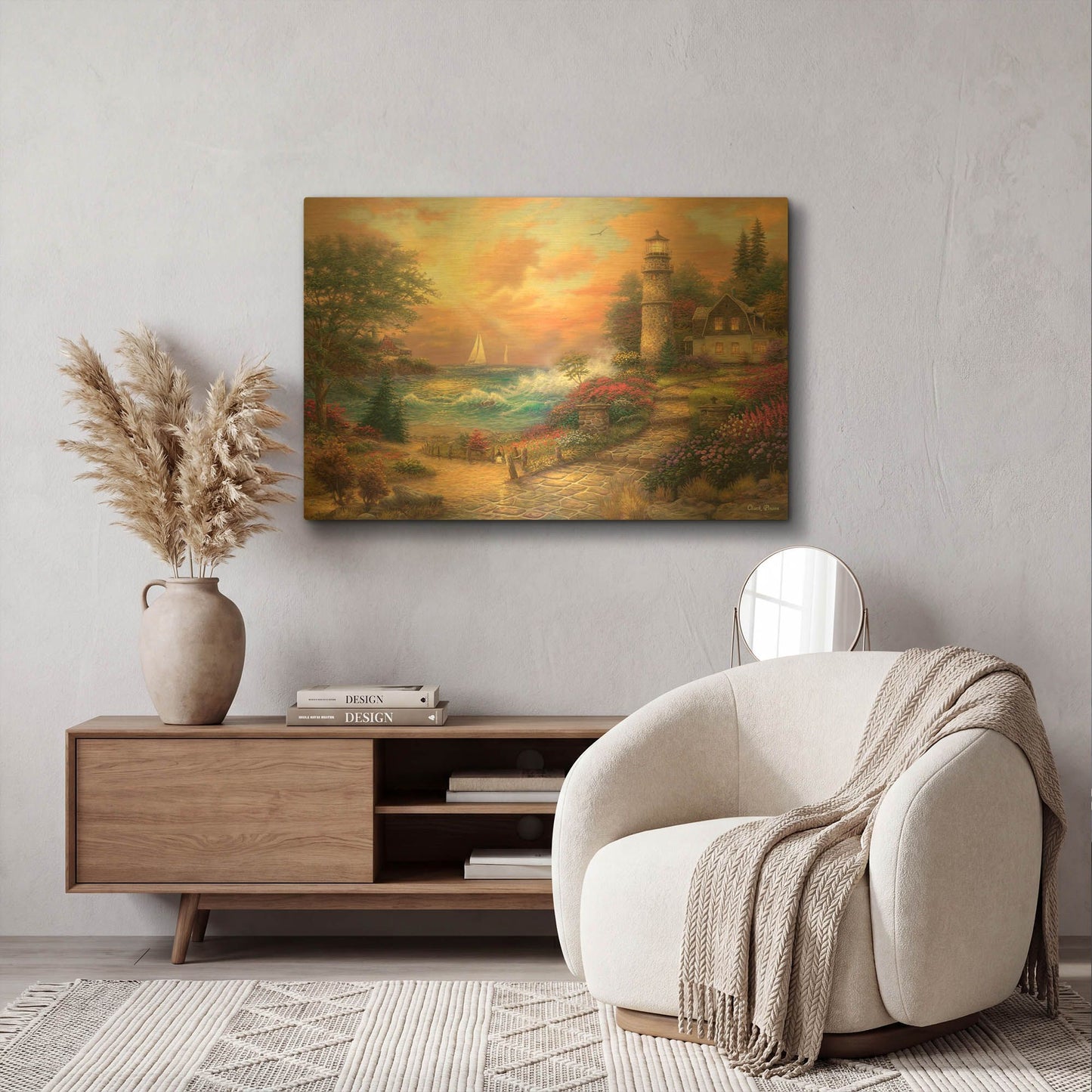 'Seaside Dreams' By Chuck Pinson Gold Metal Wall Art