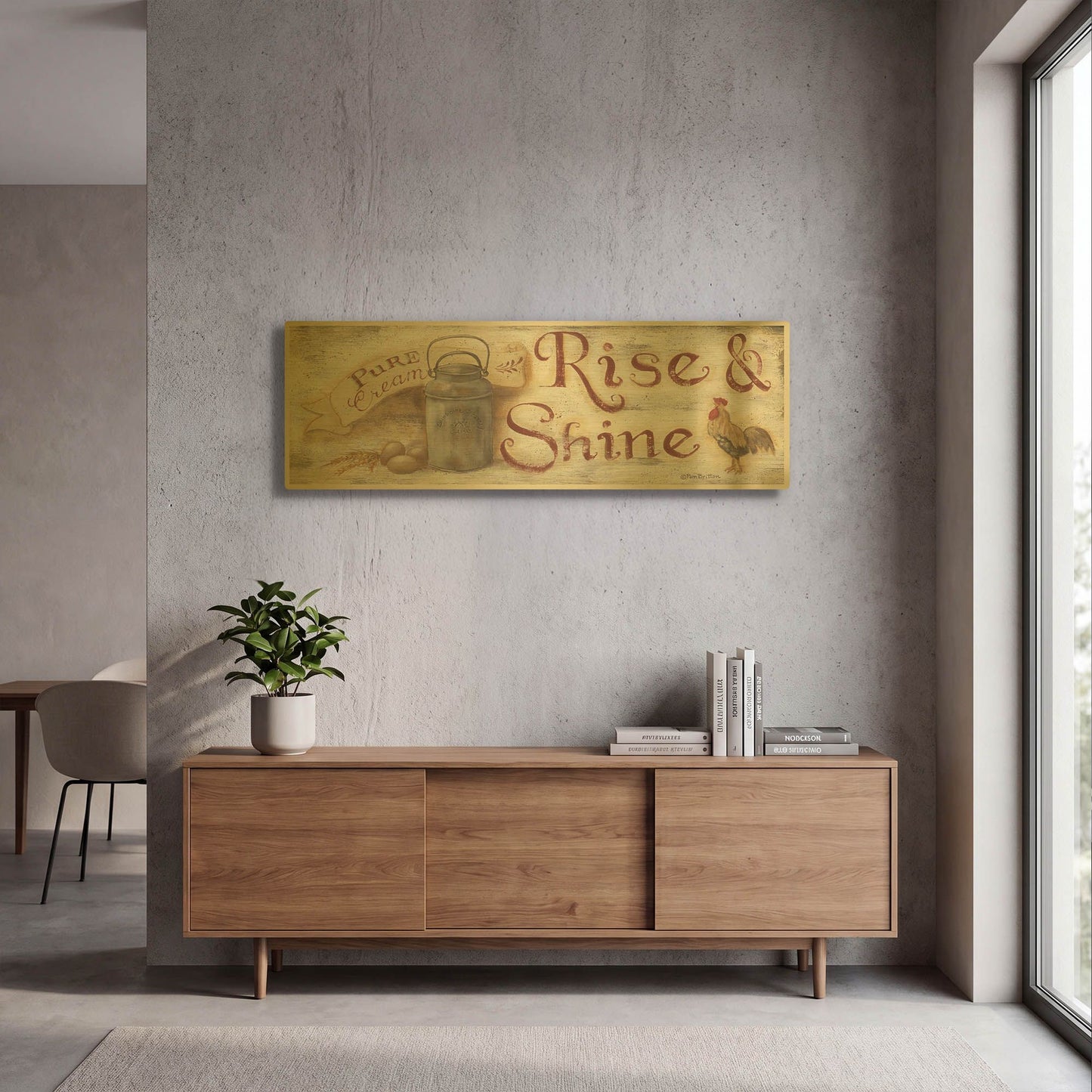 'Rise & Shine' By Pam Britton Gold Metal Wall Art