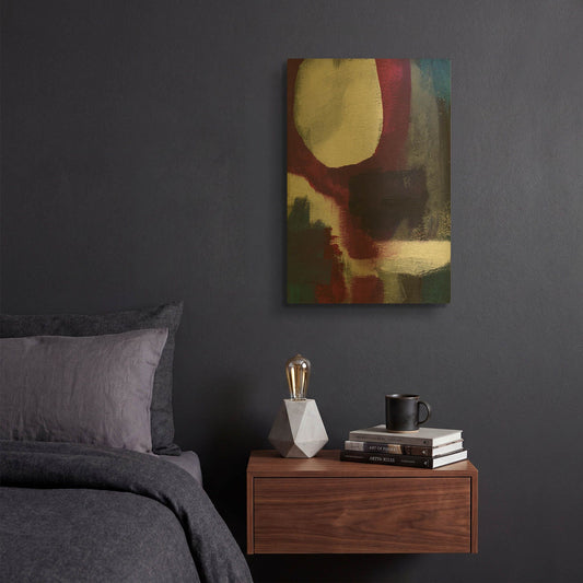 'Castle Rock' By Linda Woods Gold Metal Wall Art
