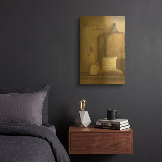 'Give Us This Day Our Daily Bread' By Pam Britton Gold Metal Wall Art