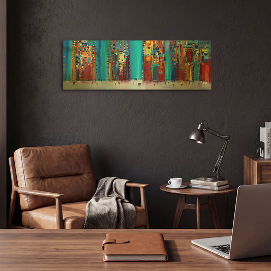 'Night' By Ekaterina Ermilkina Gold Metal Wall Art