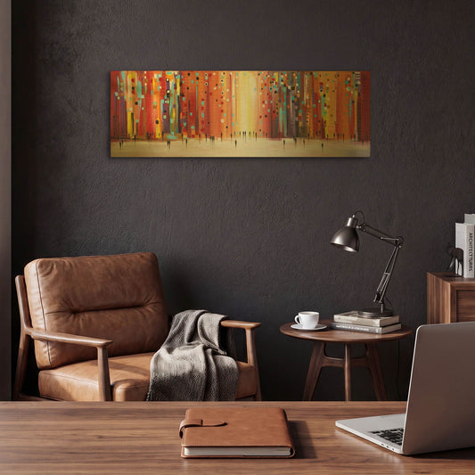 'Late Sunset' By Ekaterina Ermilkina Gold Metal Wall Art