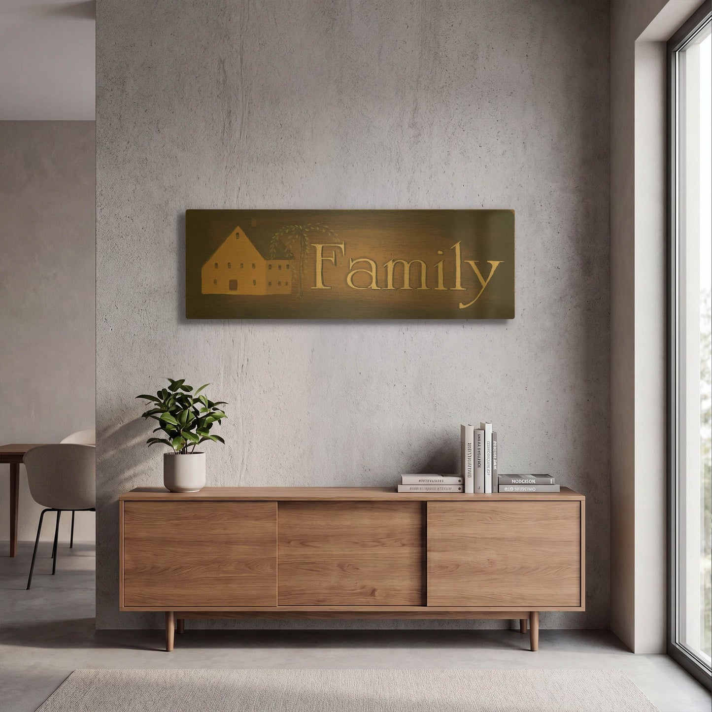 'Family revised' By Pam Britton Gold Metal Wall Art